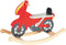 Goki Houten Hobbel Motor Rood