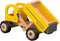 Goki Houten Kiepwagen Geel