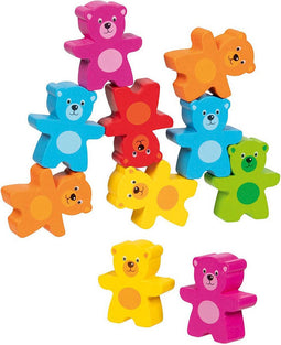 Goki Houten Kleuren Beren Stapelspel, 9dlg.