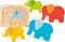 Goki Houten Lagenpuzzel Olifant, 5st.