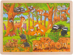 Goki Houten Legpuzzel - Bosdieren, 48st.