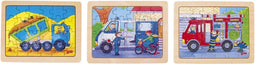 Goki Houten Legpuzzel Hard aan het Werk, 24st.