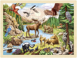 Goki Houten Legpuzzel Noord-Amerikaanse Wildernis, 96st.