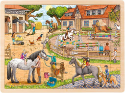 Goki Houten Legpuzzel Paardenmanege, 96st.