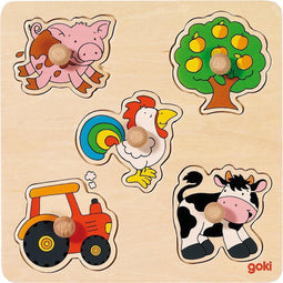 Goki Houten Noppenpuzzel Boerderij