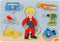 Goki Houten Noppenpuzzel Klusjesman, 8st.
