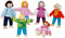 Goki Houten Poppenhuis Poppen Flexibel Moderne Familie, 6st.