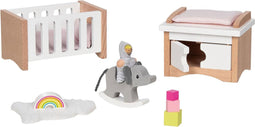 Goki Houten Poppenmeubels Babykamer, 12dlg.