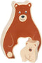 Goki Houten Puzzel Staand Beert, 2st.