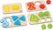 Goki Houten Vormenpuzzel Cijfers en Vormen, 18st.