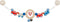 Goki Houten Wandelwagenketting Auto's met Clips