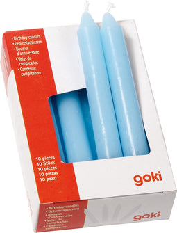 Goki Kaarsjes Blauw, 10st.
