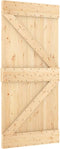 vidaXL - Schuifdeur - met - beslag - 95x210 - cm - massief - grenenhout