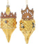 Gold Finial With Crown 6 Inch