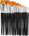 Gold Line Penselen, Plat, 0+2+4+8+12+16+20, B: 2-24 mm, 30 Stuk