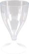 Goldplast Glas - wijnglas - onbreekbaar - met losse voet - reusable - pS - 200ml - transparant/Wit - 6 stuks