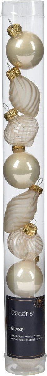Kerstbal glas d3 cm parel 9st I