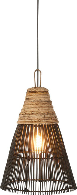 J-Line lampenkap Kegel - rotan - zwart