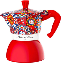 Bialetti Moka Induction Dolce&Gabbana Moka Express 0,19 l Blauw, Rood, Wit