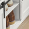 SoBuy FSR133-W - Schoenenbank - Opbergbank met 3 schuifdeuren en kussen - Wit 120x35x45 cm