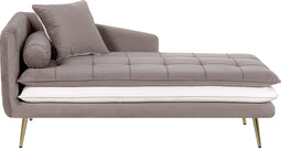 GONESSE - Chaise longue - Bruin - Linkerzijde - Polyester