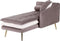 GONESSE - Chaise longue - Bruin - Linkerzijde - Polyester