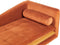 GONESSE - Chaise longue - Oranje - Rechtszijdig - Fluweel
