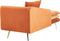 GONESSE - Chaise longue - Oranje - Rechtszijdig - Fluweel