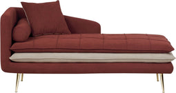GONESSE - Chaise longue - Rood - Polyester