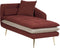 GONESSE - Chaise longue - Rood - Polyester