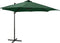 vidaXL - Zweefparasol - met - paal - en - LED-verlichting - 300 - cm - groen
