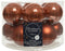 Kerstbal glas d5cm t.bruin ass 12st