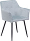 Set van 2 eetkamerstoelen JASMIN Fluweel Lichtgrijs