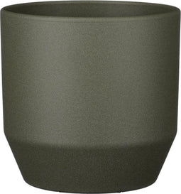 Mica Decorations Nola Bloempot - 21x21x21 cm - Keramiek - Donkergroen