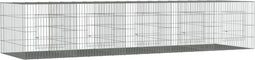 vidaXL - Konijnenkooi - met - 5 - panelen - 273x79x54 - cm - gegalvaniseerd - ijzer