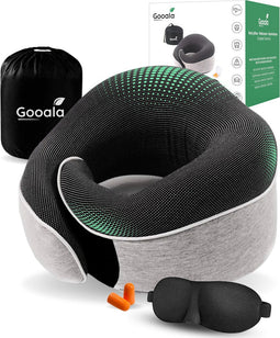 Gooala®- Nekkussen - Luxe Reiskussen Set - Traagschuim - Vliegtuig & Auto - Inclusief Oordoppen en Slaapmasker