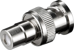 Goobay 11353 tussenstuk voor kabels BNC RCA Zilver