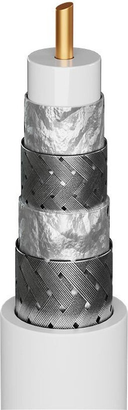 Goobay 120 dB SAT coaxkabel, 4x afgeschermd, CCS