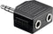 Goobay 3,5mm Jack stereo audio splitter - zwart
