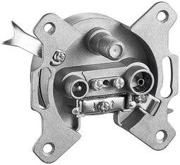 Goobay 3-hole antenna passage socket - with DC passage