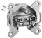 Goobay 3-hole antenna passage socket - with DC passage