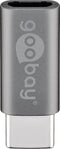 Goobay 51597 tussenstuk voor kabels USB-C Micro-USB 2.0 Grijs