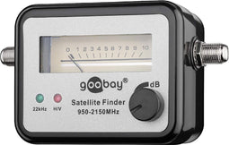 Goobay 67000 Satelliet Finder - met geluid - inclusief F-aansluitkabel - Zwart