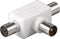 Goobay 67218 tussenstuk voor kabels Coaxial 2x Coaxial Wit