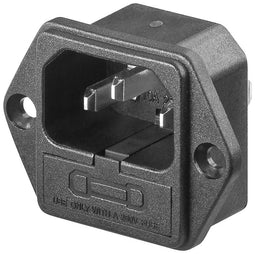Goobay AC built-in plug with fuse holder - connection for cold device cable
