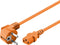 Goobay Apparaatsnoer met rechte C13 plug en haakse stekker - 3x 1,00mm / oranje - 5 meter