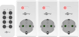 Goobay draadloze schakelset - 3 contacten met afstandsbediening - voor binnen / wit