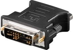 Goobay DVI-A/VGA Monitor Adapter - DVI-A (m) (12+5 pin) naar VGA (v) (15-pin) - Zwart