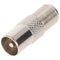 Goobay F adapter: F socket > coax plug - adapter plug made of zinc