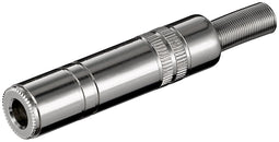 Goobay jack coupling - 6.35 mm - stereo - 6.35 mm jack socket (3-pole, stereo)